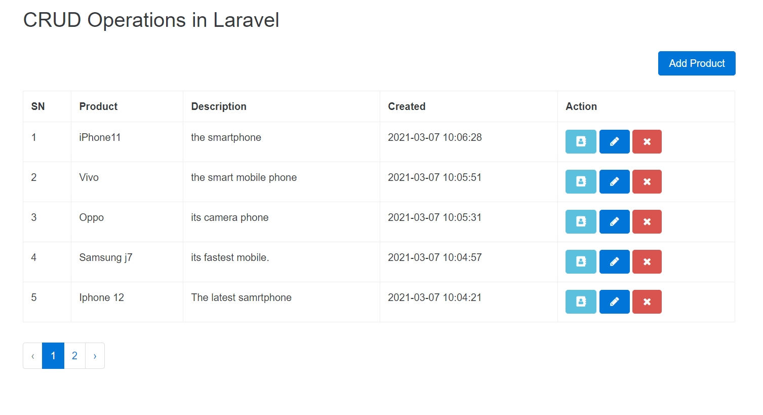 Samarbejdsvillig prins Almindeligt CRUD Operations in Laravel – PHPZAG.COM